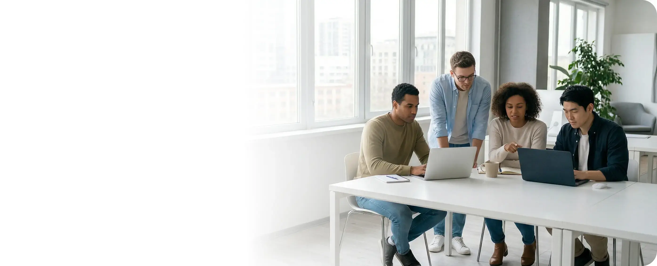 Team collaborating in a webinar training session